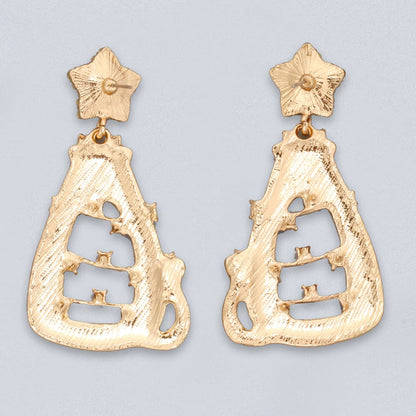 Rhinestone Alloy Cat Earrings