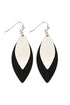 satin metal wood earrings