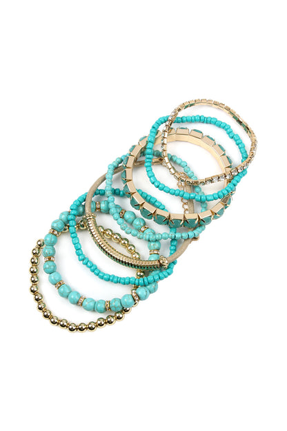 Stackable Beads Bracelet Set