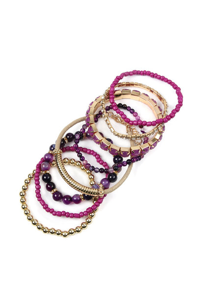 Stackable Beads Bracelet Set