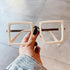 Square Leopard Transparent Glasses