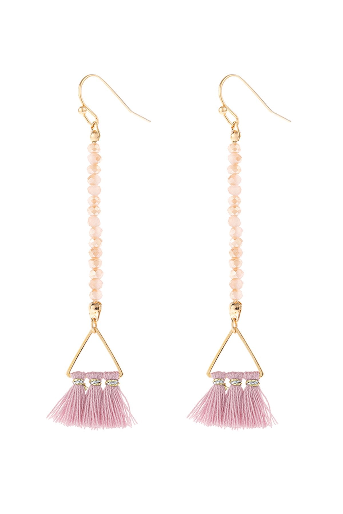 Tassel Rondelle Drop Earrings