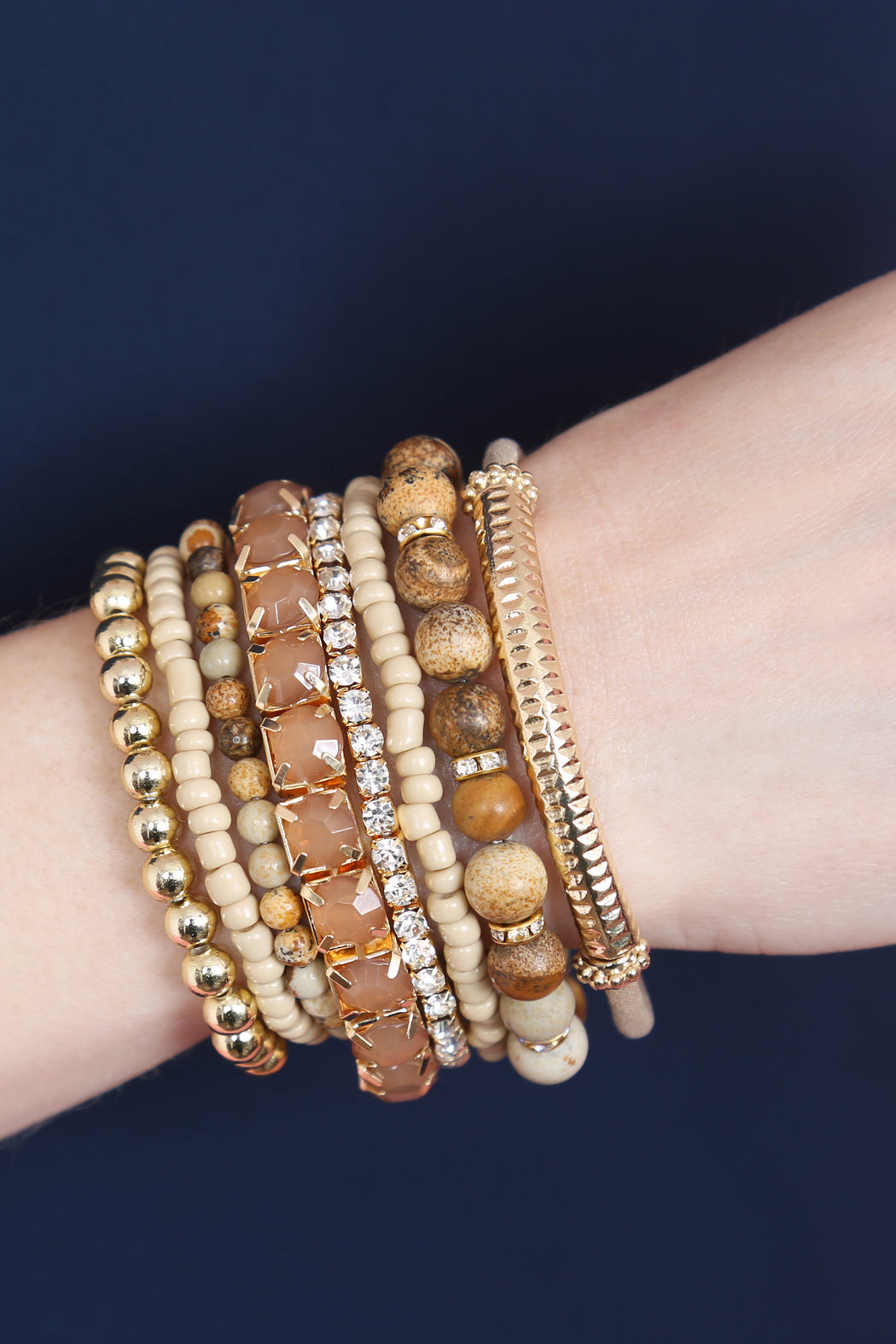 Stackable Beads Bracelet Set