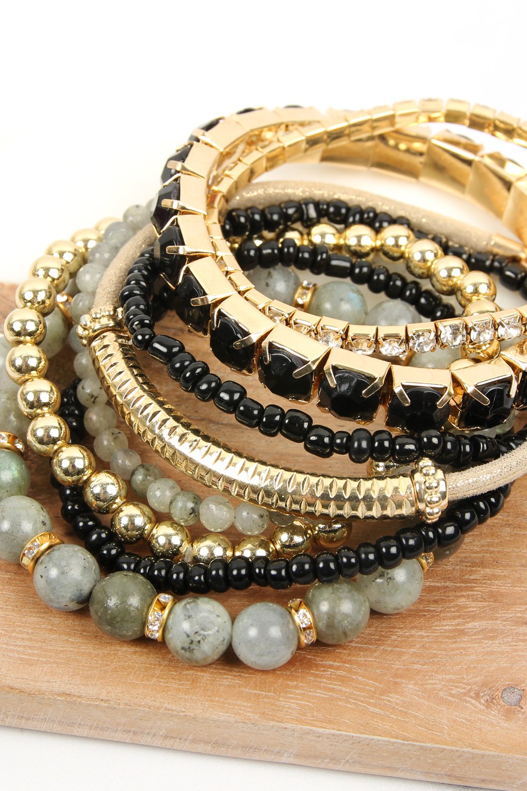 Stackable Beads Bracelet Set