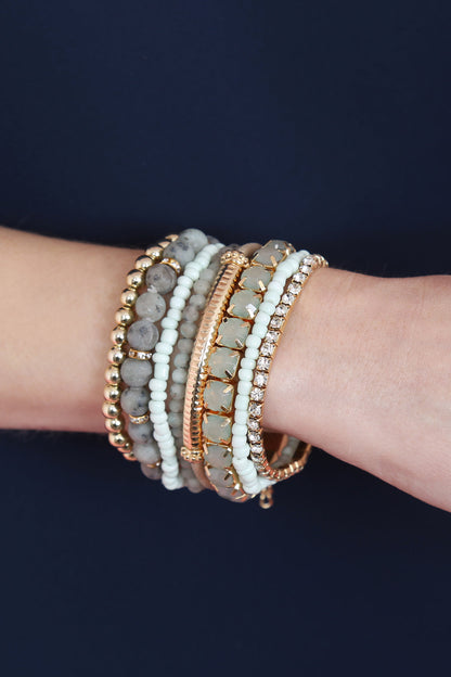 Stackable Beads Bracelet Set