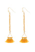 Tassel Rondelle Drop Earrings