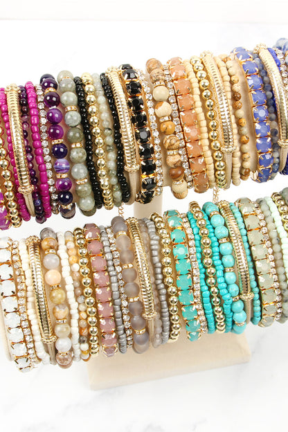 Stackable Beads Bracelet Set