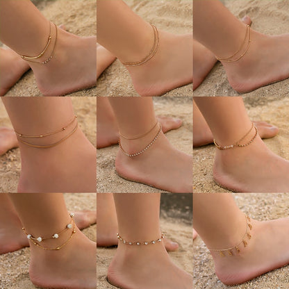 2pcs/Set Anklets